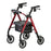 NEW STAR - 4 Wheel Rollator Red Adjustable Height / Folding Aluminum Frame - 4288RD