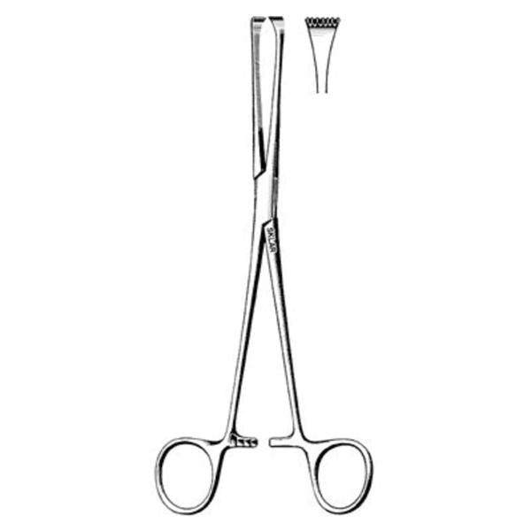 Sklar Instruments Forcep Tissue Thomas-Allis 8" Straight 6X7 Teeth Stainless Steel Ea - 36-2380