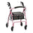 GetGO Classic - 4 Wheel Rollator Pink Adjustable Height / Folding Aluminum Frame - 4202CPK