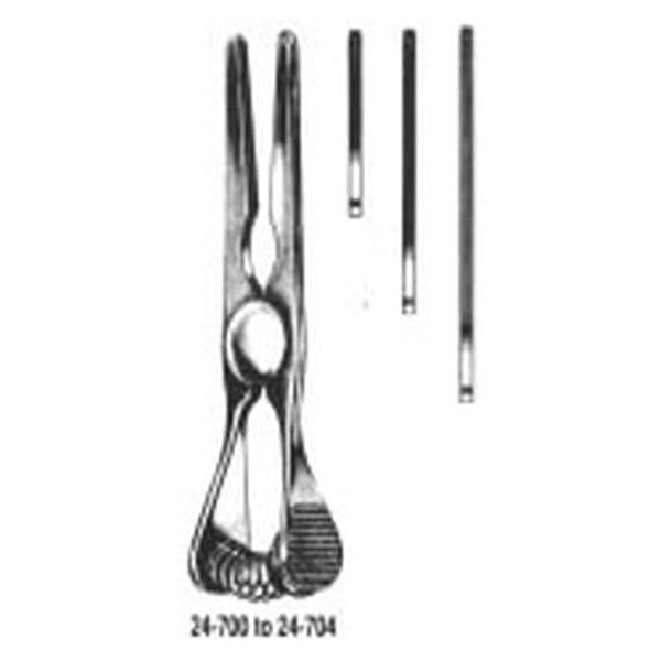 Miltex-Integra Clamp Bulldog Glover 3-1/8" Straight 2.5Cm Jaw 8Cm Stainless Steel Ea - 24-702