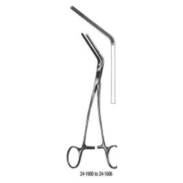 Miltex-Integra Clamp Multipurpose Debakey 9-1/2" 60 Degree Obtuse Angle 4Cm Jaw Ss Ea - 24-1600