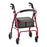 GetGO Classic - 4 Wheel Rollator Red Adjustable Height / Folding Aluminum Frame - 4202CRD