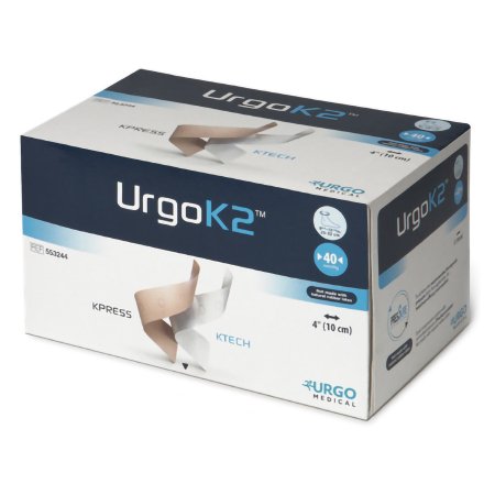 URGOK2 - 2 Layer Compression Bandage System 4 X 9-3/4 X 12-1/2 Inch 40 mmHg Self-adherent Closure Tan / White Large NonSterile - 553244
