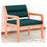 Wooden Mallet Chair Guest Dakota Wave Valley Black/Medium Oak Medium Oak Finish 800 Cap Ea - DWBA3-1MOV
