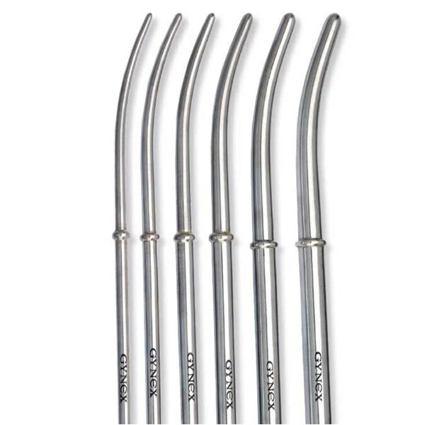 Gynex Corporation Dilator Uterine Hank 26.9Cm 4.5-10Mm Set Of Six 6 Probes Rsbl Stainless Steel Ea - 4010-D11