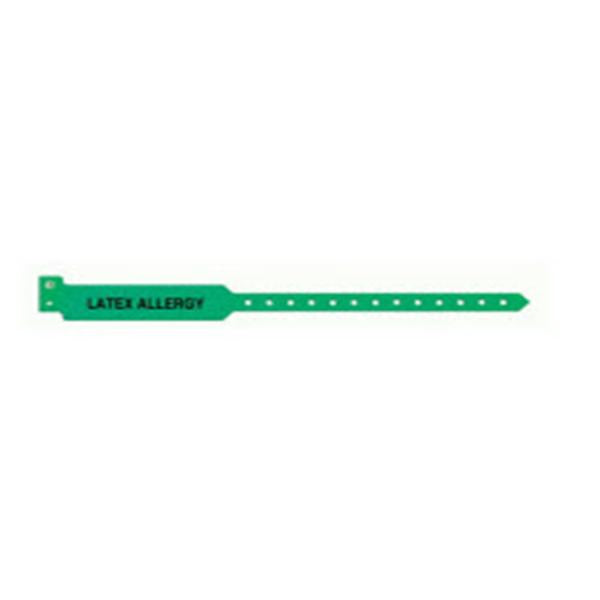 Precision Dynamics Corp. Wristband Identification Sentry Polyester Green Adult Allergy Alert 500/Box - 5055-22