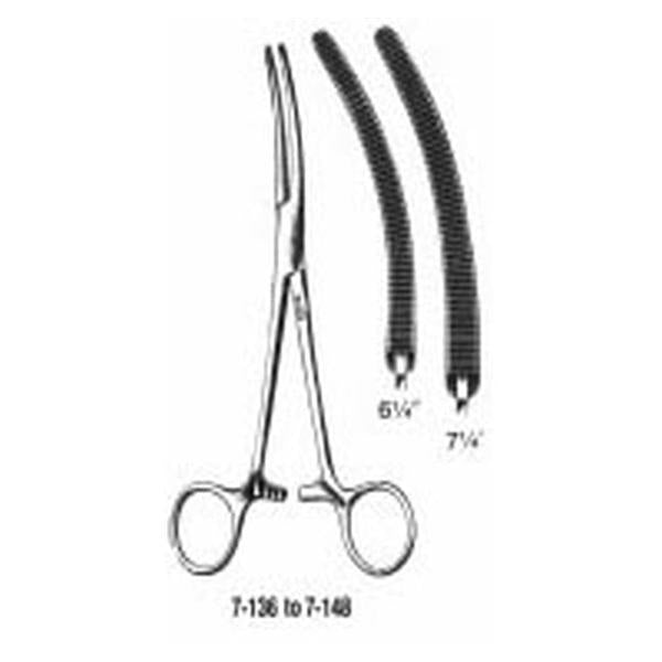 Miltex-Integra Forcep Hemostatic Rochester-Pean 8" Horizontal Serrated Curved Ss Ea - 7-142