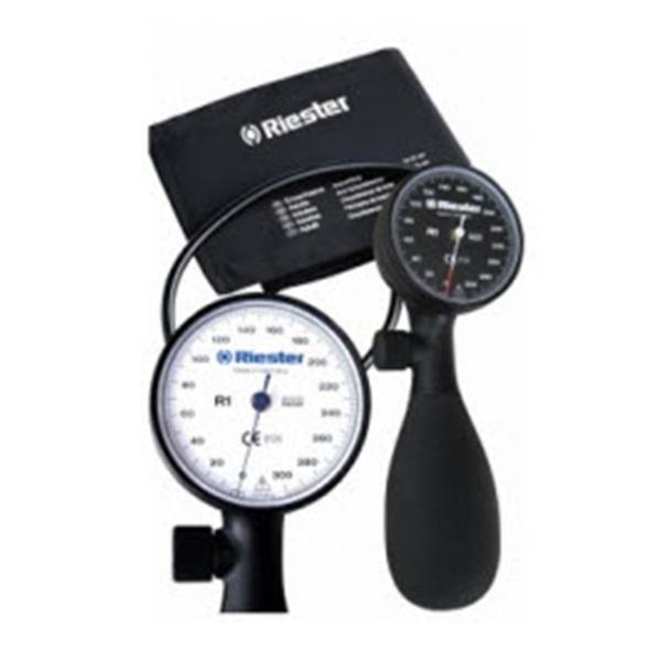 Riester USA Sphygmomanometer Aneroid R1 Shock-Proof Adult Hand Dial Display Black Ea - 1250-107