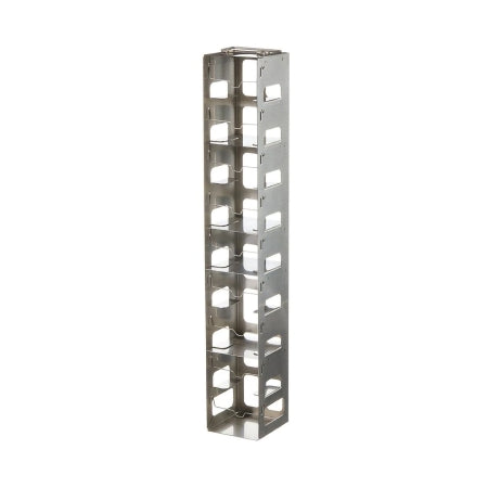 Nalgene - Cryo Storage Box Freezer Rack 3-1/4 X 3-3/8 X 19-3/4 Inch Metallic Stainless Steel 9 Shelf Capacity - DS5035-0009