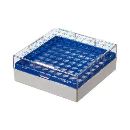 Nalgene - Cryo Storage Box 2 X 5-1/2 X 5-1/2 Inch Blue Polycarbonate 81 Vial Capacity - 867013-0243