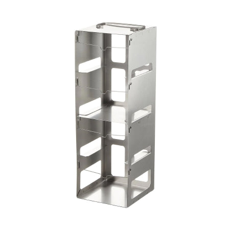 Cryobox - Cryo Storage Box Freezer Rack 5-1/2 X 5-2/3 X 16 Inch Metallic Stainless Steel 4 Cryo Box Capacity - DS5037-0004