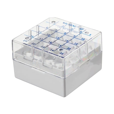 Nalgene - Cryo Storage Box 2 Inch Height Blue Polycarbonate 25 Vial Capacity - 5025-0505