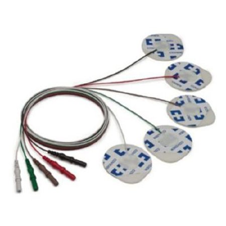 Kendall 930 - ECG Snap Electrode with Leadwire Monitoring Radiolucent Foam Backing 3 per Pack - 2293003