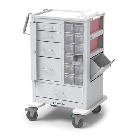 Market Lab - Mobile Phlebotomy Cabinet Powder Coated Steel 26 X 18 X 44 Inch - 5460