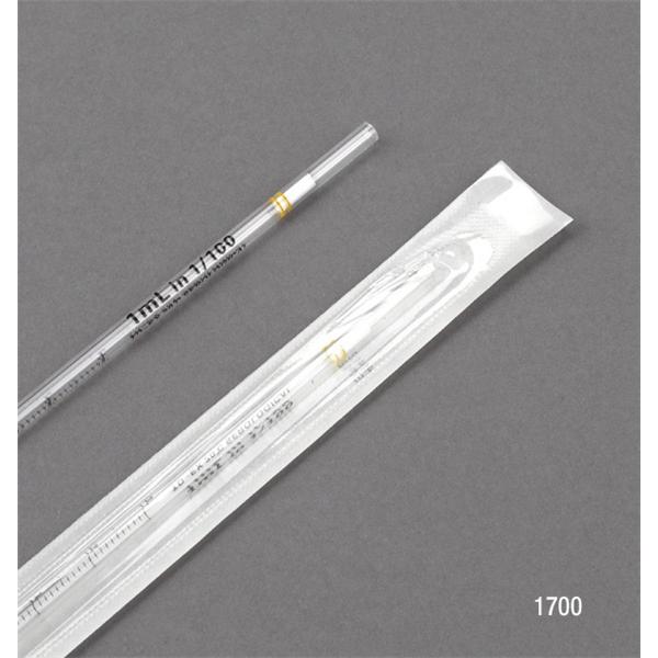 Globe Scientific Serological Pipette Polystyrene 1Ml Yellow Band Sterile 1000/Ca - 1710