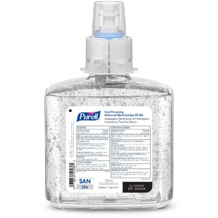 Purell Food Processing Advanced - Hand Sanitizer 1,200 mL Ethyl Alcohol Gel Dispenser Refill Bottle - 6461-02