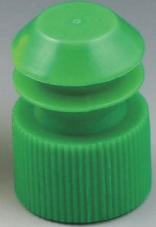 McKesson - Tube Closure Polyethylene Flanged Plug Cap Green 13 mm For Use with 13 mm Blood Drawing Tubes, Glass Test Tubes, Plastic Culture Tubes NonSterile - 177-118240G