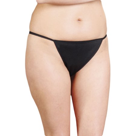 Medico International - Thong Panty Black One Size Fits Most Disposable - T-655BLK