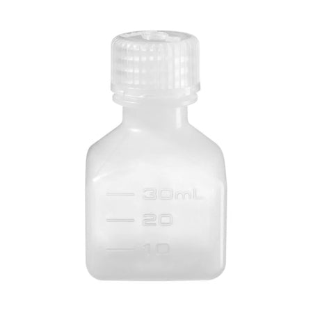Nalgene - General Purpose Bottle Narrow Mouth / Square HDPE / Polypropylene 30 mL (1 oz.) - Thermo Scientific Nalge - 2018-0030