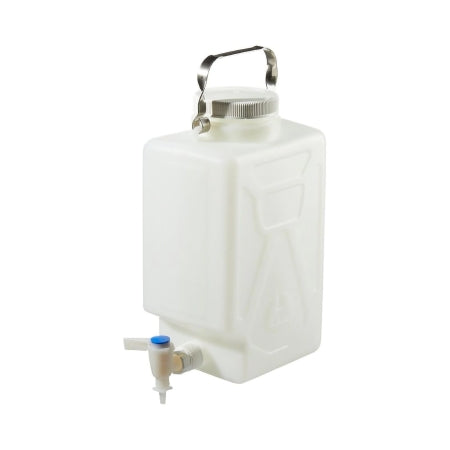 Nalgene - Carboy with Spigot Fluorinated / Rectangular HDPE / Polypropylene 9 Liter - Thermo Scientific Nalge - DS2327-0020