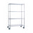 R & B Wire Products - Heavy Duty Linen Cart 4 Shelves 1000 lbs. Weight Capacity Chrome Plated 5 Inch Casters, 2 Locking - LC183668