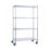 R & B Wire Products - Heavy Duty Linen Cart 4 Shelves 1000 lbs. Weight Capacity Chrome Plated 5 Inch Casters, 2 Locking - LC183668