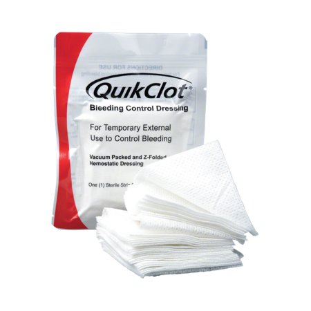QuikClot - Hemostatic Dressing 3 Inch X 4 Foot 1 per Pack Individual Packet Kaolin Sterile - 572