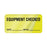 UAL - Pre-Printed Label Advisory Label Fluorescent Green Paper Equipment Checked Date_Initial_ Black Quality Control Label 1 X 2 Inch - ULBE317