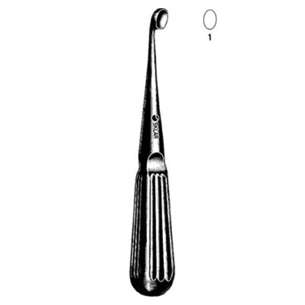 Sklar Instruments Curette Bone Bruns 6-3/4" #1 Oval Tip Stainless Steel Ea - 40-7111