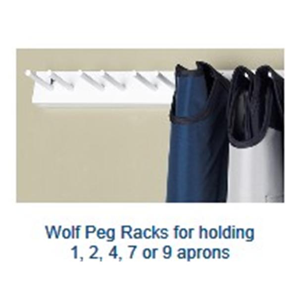 Wolf X-Ray Rack Peg Wall For Lead Apron 3X7" Ea - 16421