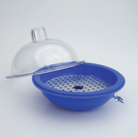 Nalgene - Desiccator 9-3/5 Inch Height X 13 Inch Outer Diameter, Blue with Transparent Cover, Top Loading - 5310-0250