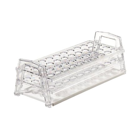 Nalgene - Storage Test Tube Rack 40 Place 13 to 16 mm Tube Size White 4-1/2 X 11 Inch - Thermo Scientific Nalge - 5929-0016