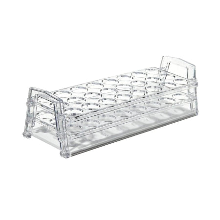Nalgene - Storage Test Tube Rack 24 Place 25 to 30 mm Tube Size Clear 4-1/2 X 12-1/2 Inch - 5929-0030