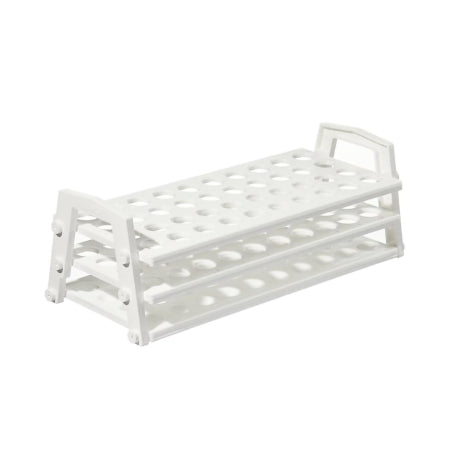 Nalgene - Storage Test Tube Rack 40 Place 13 to 16 mm Tube Size White 4-1/2 X 11 Inch - 5930-0016
