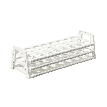 Nalgene - Storage Test Tube Rack 24 Place 21 to 25 mm Tube Size White 4-1/2 X 12-1/2 Inch - Thermo Scientific Nalge - 5930-0030