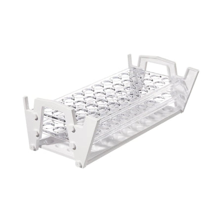 Nalgene - Slant Rack Test Tube Rack 40 Place 20 mm Tube Size White 4-1/2 X 6 X 11 Inch - Thermo Scientific Nalge - 5935-0020