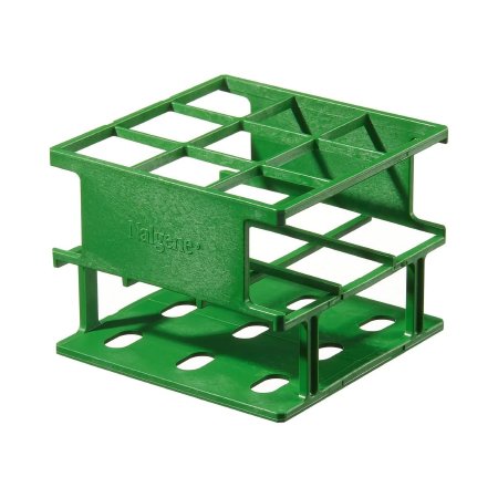 Nalgene Unwire - Centrifuge Tube / Test Tube Test Tube Rack 24 Place 30 mm Tube Size Green 3-2/3 X 4-1/4 X 11 Inch - 5972-0430