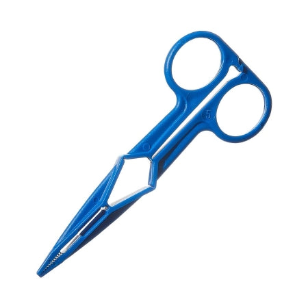 Nalgene - Forceps Polypropylene Ratchet Lock Finger Ring Handle Straight Serrated Jaws - Thermo Scientific Nalge - 6320-0010
