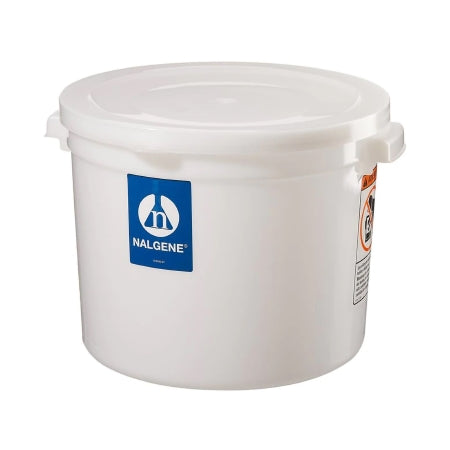 Nalgene - Storage Container 12 Inch Outer Diameter X 9 Inch Height White HDPE 15 Liter Capacity - 7142-0015