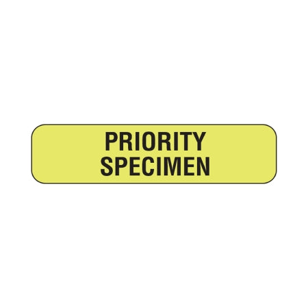 Shamrock Scientific - Pre-Printed Label Laboratory Use Chartreuse Vac Priority Specimen Black Lab / Specimen 5/16 X 1-1/4 Inch - UPCR-1071