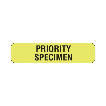 Shamrock Scientific - Pre-Printed Label Laboratory Use Chartreuse Vac Priority Specimen Black Lab / Specimen 5/16 X 1-1/4 Inch - UPCR-1071
