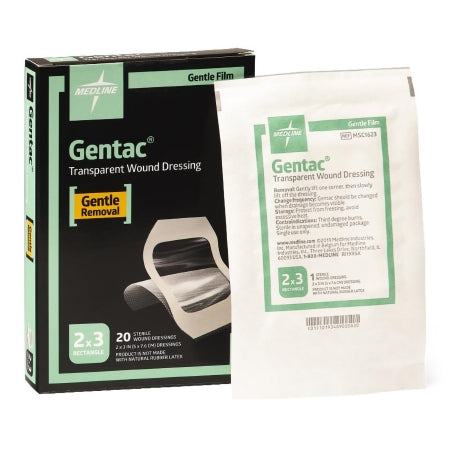 Gentac - Transparent Dressing Rectangle 2 X 3 Inch 1 Tab Delivery Without Label Sterile - MSC1623