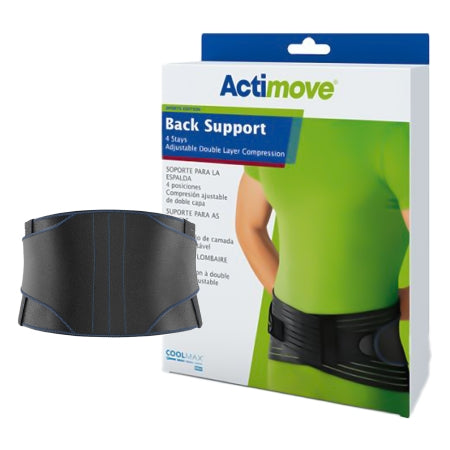 Actimove Sports Edition - Back Support Large Hook and Loop Closure 37 to 41 Inch Waist Circumference Adult - 7554122
