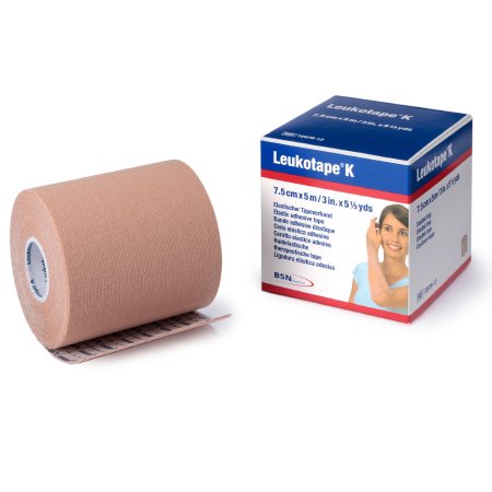 Leukotape K - Orthopedic Corrective Tape Wave Pattern Adhesive Cotton / Polyacrylate 3 Inch X 5-1/2 Yard Beige NonSterile - 7297812