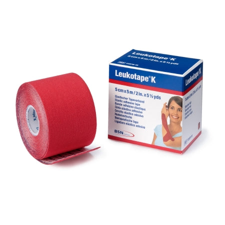 Leukotape K - Orthopedic Corrective Tape Wave Pattern Adhesive Cotton / Polyacrylate 2 Inch X 5-1/2 Yard Red NonSterile - 7297816