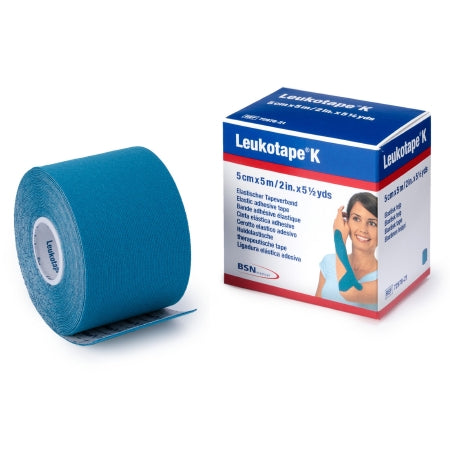 Leukotape K - Orthopedic Corrective Tape Wave Pattern Adhesive Cotton / Polyacrylate 2 Inch X 5-1/2 Yard Blue NonSterile - 7297821