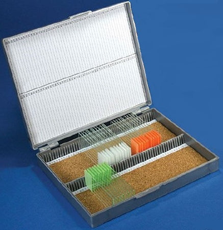 McKesson - Slide Storage Box Grey ABS Plastic / Cork 100 Slide Capacity - 177-513079A