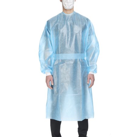 McKesson - Chemotherapy Procedure Gown X-Large Blue NonSterile AAMI Level 2 / ASTM D6978 Disposable - 16-55KVX