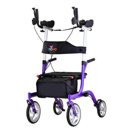 PHOENIX RISE UP - 4 Wheel Rollator Purple Adjustable Height / Folding Aluminum Frame - 4801PL