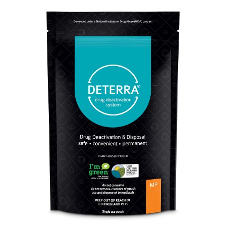 Deterra - Drug Disposal Pouch Medium, 45 Pill or 6 Patch or 6 oz. Liquid Capacity - Verde Environmental Technologies - 7018-CASE
